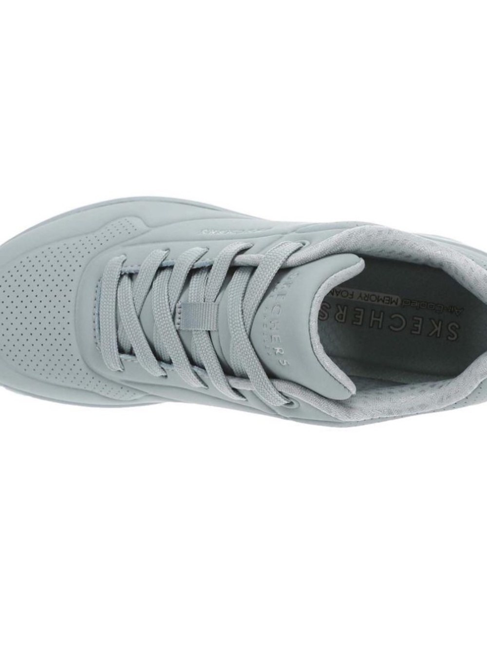 NEW NWT Women's Skechers Lace Up Sneakers Uno Stand On Air Foam Grey Blue 9.5 M - Picture 13 of 14